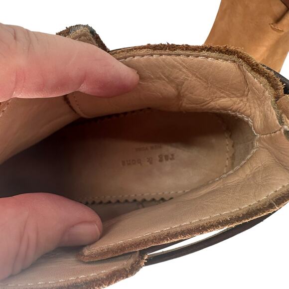 Rag & Bone Tan Suede Harrow Ankle Boots Booties Size 6 - Picture 6 of 8